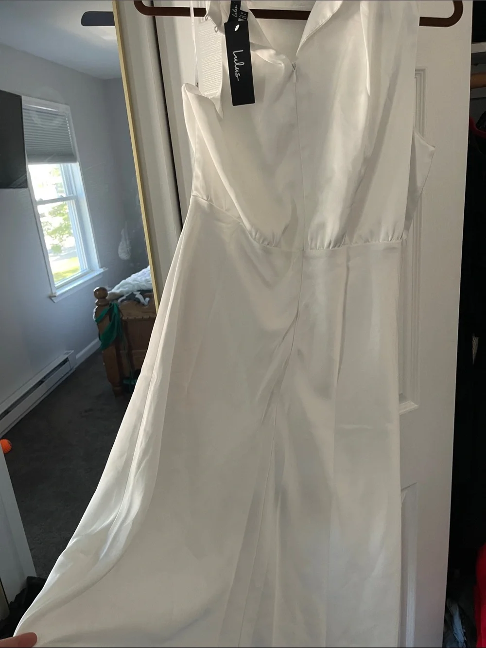 Lulu's Elegant White Sleeveless Dress